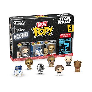 Funko Bitty Pop! Star Wars 4 Pack Princess Leia, R2-D2, C-3PO + Surpresa
