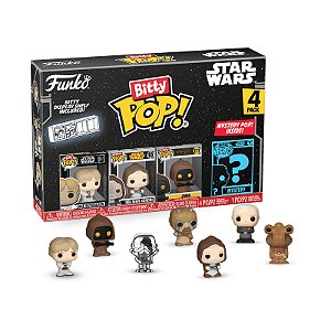 Funko Bitty Pop! Star Wars 4 Pack Luke Skywalker, Kenobi, Jawa + Surpresa