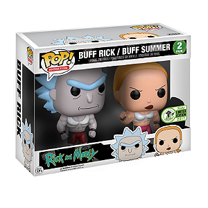 Funko Pop! Animation Rick And Morty Buff Rick & Buff Summer 2 Pack Exclusivo (Vaulted, 2017)