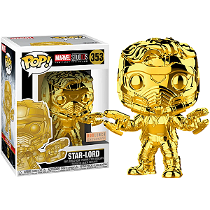 Funko Pop! Marvel Guardiões da Galáxia Star Lord 353 Exclusivo Gold Chrome