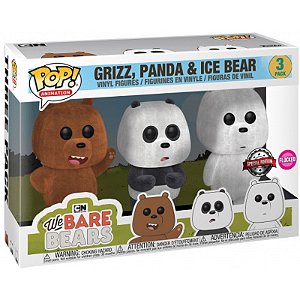 Funko Pop! Ursos Sem Curso We Bare Bears Grizz Panda & Ice Bear 3 Pack