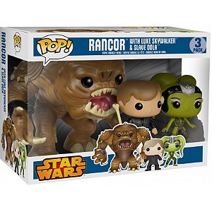 Funko Pop! Television Star Wars Rancor with Luke Skywalker & Slave Oola 3 Pack