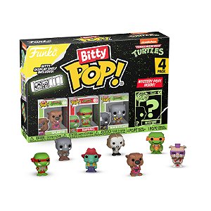 Funko Bitty Pop! Tartaruga Ninja Turtles 4 Pack Splinter, Raphael, Rocksteady + Surpresa
