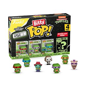 Funko Bitty Pop! Tartaruga Ninja Turtles 4 Pack Raphael, Donatello, Leonardo + Surpresa