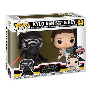 Funko Pop! Television Star Wars Kylo Ren Supreme Leader & Rey 2 Pack Exclusivo