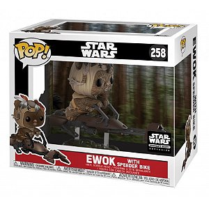 Funko Pop! Television Star Wars Ewok With Speeder Bike 258 Exclusivo
