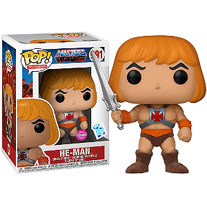 Funko Pop! Television Mestres Do Universo He-Man 991 Exclusivo Flocked