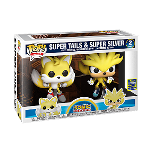 Funko Pop! Games Sonic The Hedgehog Super Tails & Super Silver 2 Pack Exclusivo