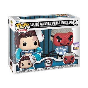 Funko Pop! Animation Demon Slayer Tanjiro Kamado & Sakonji Urokodaki 2 Pack Exclusivo