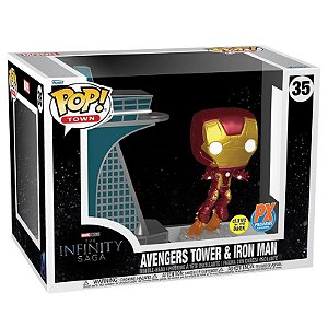 Funko Pop! Town Marvel Homem de Ferro / Iron Man 35 Exclusivo Glow