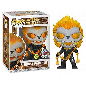 Funko Pop! Marvel Infinity Warps Ghost Panther 863 Exclusivo Glow