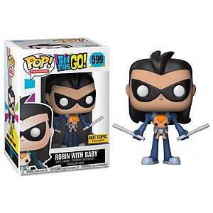Funko Pop! Television Teen Titans Go Robin With Baby 599 Exclusivo