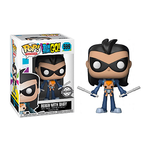 Funko Pop! Television Os Jovens Titãs / Teen Titans Go Robin With Baby 599 Exclusivo