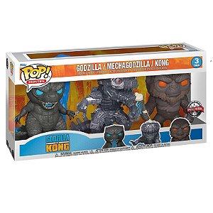 Funko Pop!  Godzilla Vs Kong Godzilla Mechagodzilla Kong 3 pack Exclusivo