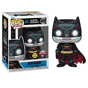 Funko Pop! Heroes Dia de Los Dc Exclusive Batman 409 Exclusivo Glow