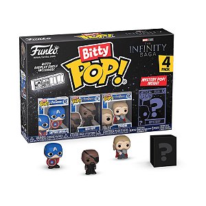 Funko Bitty Pop! Marvel Infinity Saga Captain America, Nick Fury, Thor 4 Pack Series 1
