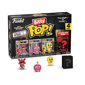Funko Bitty Pop! Games Five Nights At Freddy's Foxy The Pirate, Cupcake, Chica 4 Pack Series 2