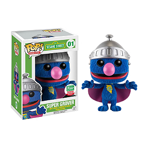 Funko Pop! Sesame Street / Vila Sesamo Super Grover 01 Exclusivo Flocked