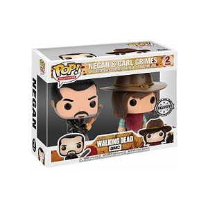 Funko Pop! Television Walking Dead Negan & Carl Grimes 2 Pack Exclusivo