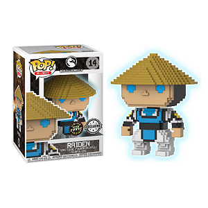Funko Pop! 8-Bit Mortal Kombat X Raiden 14 Exclusivo Glow Chase