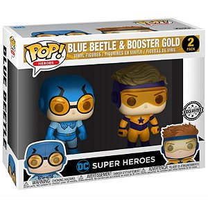 Funko Pop! Heroes DC Super Heroes Blue Beetle & Booster Gold 2 Pack Exclusivo