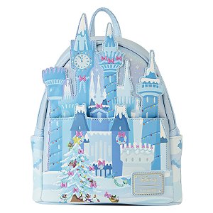 Loungefly Mini Backpack Disney Cinderela Castelo de férias iluminado