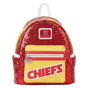 Loungefly Mini Backpack Lantejoulas NFL Kansas City Chiefs