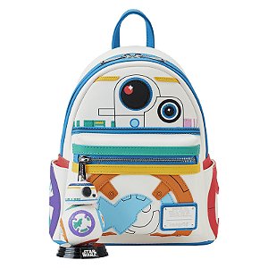 Loungefly Mini Backpack Star Wars BB-8 Pride Bobble Head