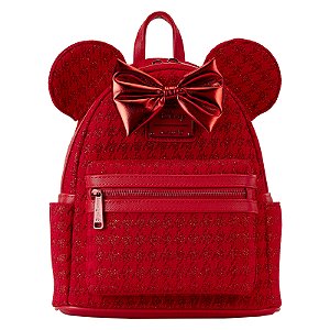 Loungefly Mini Backpack Disney Minnie Mouse Red Glitter