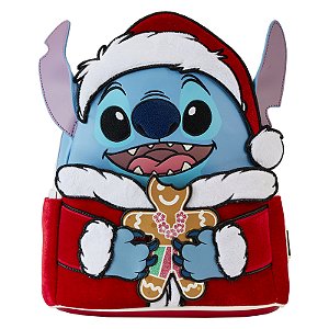 Loungefly Mini Backpack Disney Santa Stitch