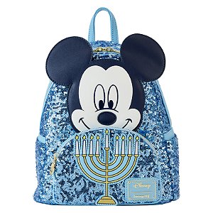 Loungefly Mini Backpack Disney Mickey Mouse Hanukkah Sequin