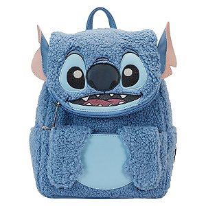 Loungefly Mini Backpack Disney Stitch Plush Sherpa