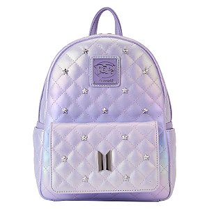 Loungefly Mini Backpack Roxa Iridescente Rocks BTS Exclusiva