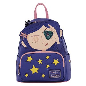 Loungefly Mini Backpack Coraline Stars Double Strap Shoulder Bag