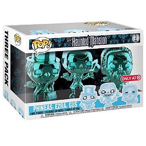 Funko Pop! The Haunted Mansion Phineas Ezra Gus 3 Pack Exclusivo