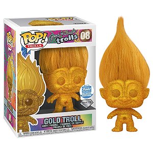 Funko Pop! Filme Trolls Gold Troll 08 Exclusivo Diamond