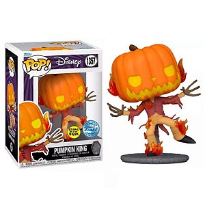 Funko Pop! Disney Estranho Mundo de Jack Pumpkin King 1357 Exclusivo Glow