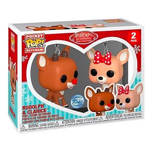 Funko Pop! Keychain Chaveiro Rudolph & Clarice 2 Pack Exclusivo
