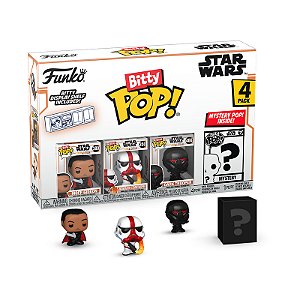 Funko Bitty Pop! Television Star Wars 4 Pack Moff Gideon, Incinerator Stormtrooper, Dark Trooper + Surpresa