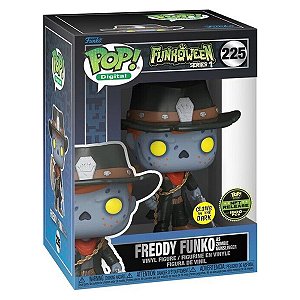 Funko Pop! Digital NFT Funkoween Freddy Funko As Zombie Gunslinger 225 Exclusivo Glow