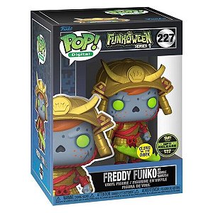 Funko Pop! Digital NFT Funkoloween Freddy Funko As Zombie Samurai 227 Exclusivo Glow