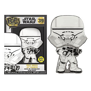 Funko Pop Pin! Television Star Wars First Order Jet Trooper 39 Exclusivo Glow