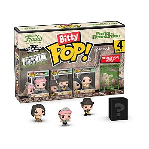 Funko Pop! Bitty Pop Television Parks and Recreation Andy, Duke Silver, April Ludgate + Surpresa