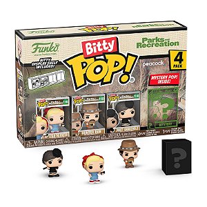 Funko Bitty Pop! Television Parks And Recreation Leslie The Riveter, Hunter Ron, JanetSnakehole + Surpresa