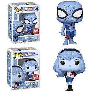Funko Pop! Marvel Spider Man Gwen Stacy 1356 + Spider Man 1355 Exclusivo