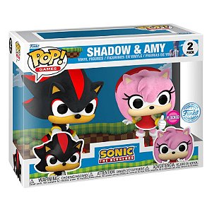 Funko Pop! Games Sonic The Hedgehog Shadow & Amy 2 Pack Flocked Exclusivo