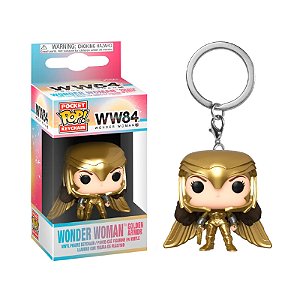Funko Pop! Keychain Chaveiro WW84 Wonder Woman Golden Armor