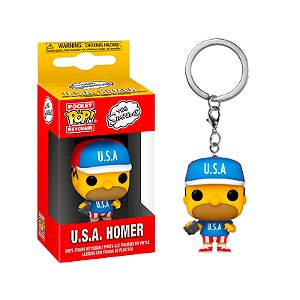 Funko Pop! Keychain Chaveiro The Simpsons U.S.A Homer