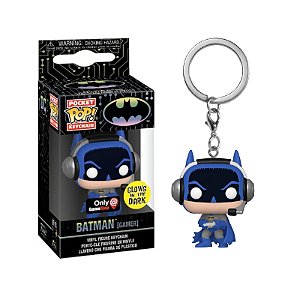 Funko Pop! Keychain Chaveiro DC Batman Gamer Exclusivo Glow