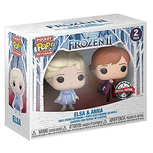 Funko Pop! Keychain Chaveiro Frozen Elsa & Anna 2 Pack Exclusivo